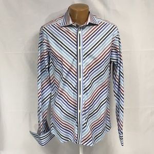 Multi Striped Robert Graham French Cuff Shirt